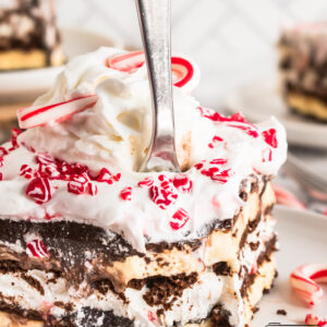 Candy Cane Ice Cream Sandwich Dessert
