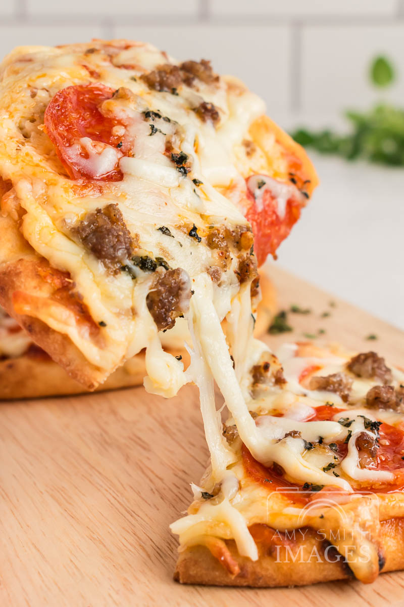 Garlic Naan Pizzas