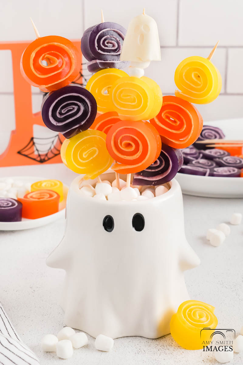 Halloween Gelatin Ghosts and Jello Rolls