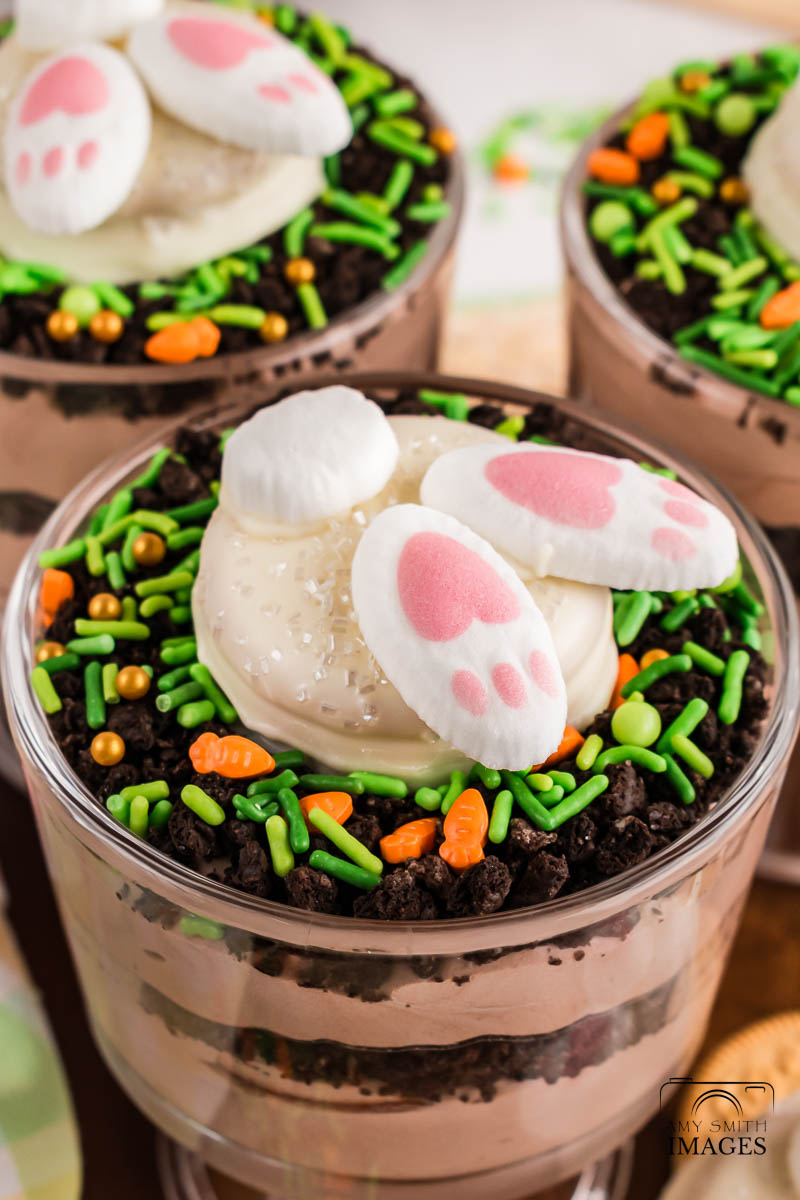 Easter Bunny Butt Cookies and Oreo Dirt Cups