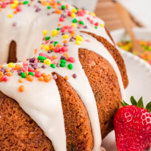 Nerds Strawberry Bundt Cake